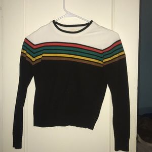 Rainbow cropped sweater